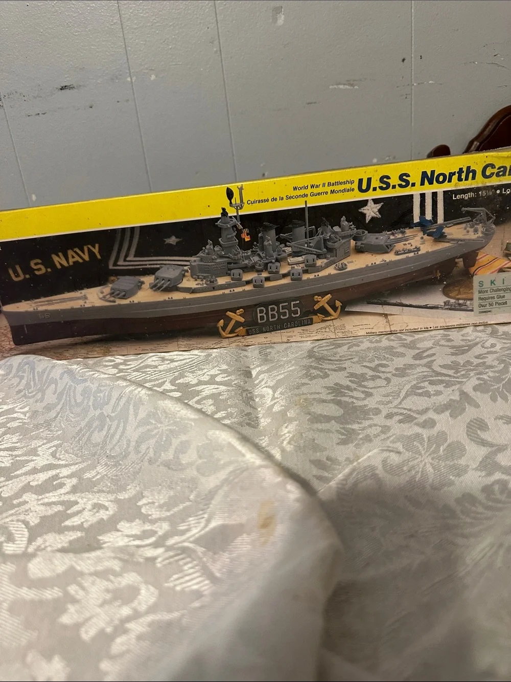 Vintage USS North Carolina BB55 Model Battleship Model Kit